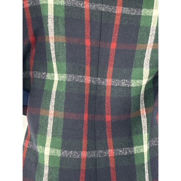 Anthropologie Mädchen Plaid Hooded Cape Constitutional Coat Leather Belt Size S - Picture 6 of 9